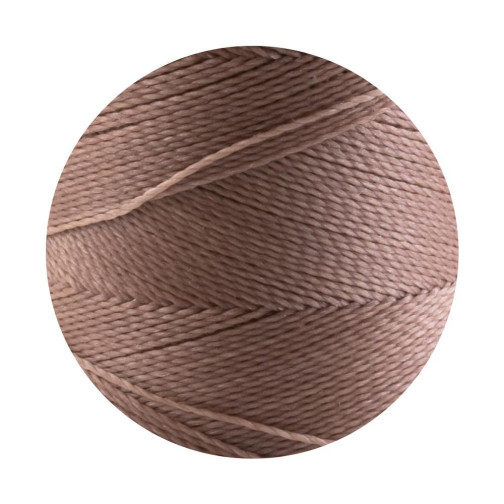 10m Linhasita® gewaxt polyesterkoord Taupe Ø0,5mm voor macramé sieraden