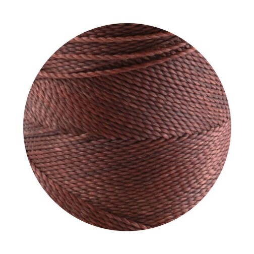 10m Linhasita® gewaxt polyestergaren Chocoladebruin Ø1mm