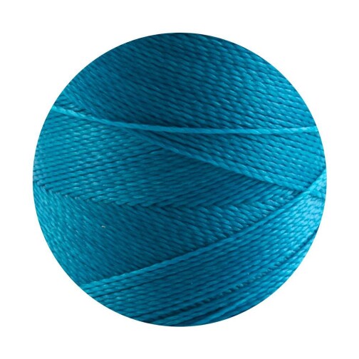 Linhasita® Filato di poliestere cerato Turchese scuro Ø0,5mm 10m