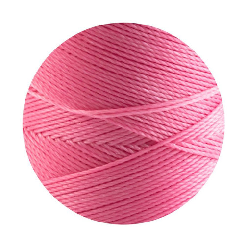 10m cordon polyester ciré Linhasita® Candy Pink Ø0,75mm pour bijoux macramé
