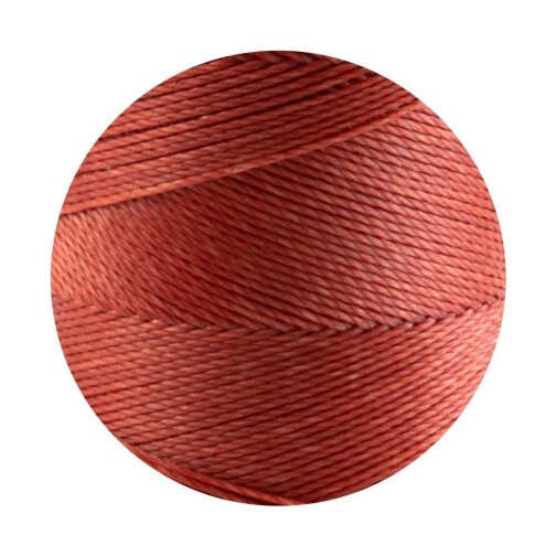 Linhasita® Filato di poliestere cerato Terracotta Ø0,75mm 10m
