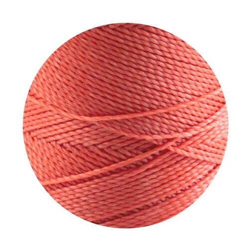 Linhasita® Filato di poliestere cerato Arancia salmone Ø0,75mm 10m