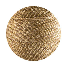 10m Linhasita® gewaxt polyesterkoord Metallic goud...