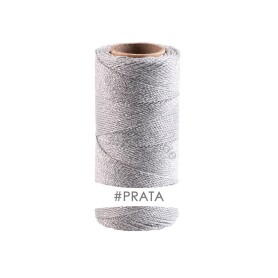 Linhasita® Waxed Polyester Yarn Metallic Silver...