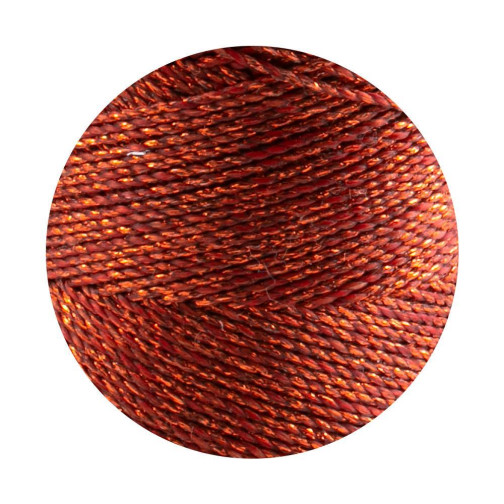 10m Linhasita® waxed polyester cord Metallic Copper Ø1,2mm for macramé jewelry