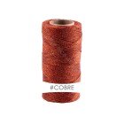 Linhasita® Fil Polyester Ciré Cuivre Métallique Ø1,2mm 1 Rolle (135m)
