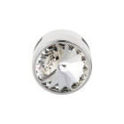 Slider argent antique 14mm (ID 10x2mm) avec Rivoli en Crystal 12mm 999° argenté style antique