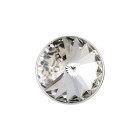 Slider argent antique 14mm (ID 10x2mm) avec Rivoli en Crystal 12mm 999° argenté style antique