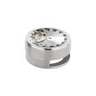 Slider argent antique 14mm (ID 10x2mm) avec Rivoli en Crystal 12mm 999° argenté style antique