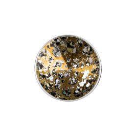 Slider plata antigua 14mm (ID 10x2mm) con Rivoli en Crystal Gold Patina 12mm 999° plateado estilo antiguo