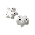 Zamak schuifkraal / schuiver zeester antiek zilver ID 5x2,5mm 999° verzilverd