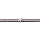 Zamak schuifkraal / schuiver zeester antiek zilver ID 5x2,5mm 999° verzilverd