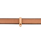 Zamak Charm holder/connector rectangular with eyelet rose gold ID 10x2mm 24K rose gold plated