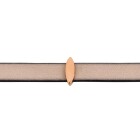 Zamak Schiebeperle Oval rose gold ID 10x2mm 24K rose vergoldet