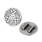 Perlina scorrevole Zamak Star Ethno Style argento antico ID 10x2mm argento 999° placcato