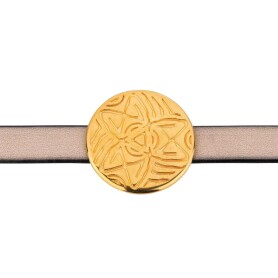Perlina scorrevole Zamak Star Ethno Style oro ID 10x2mm...