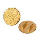 Zamak sliding bead Star Ethno Style gold ID 10x2mm 24K gold plated