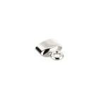 Terminal de zamak 8x5x4mm plata antigua ID 5x2mm 999° chapado en plata