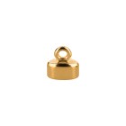 Zamak end cap 8x5x4mm gold ID 5x2mm 24K gold plated