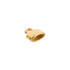 Zamak end cap 8x5x4mm gold ID 5x2mm 24K gold plated