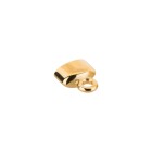 Zamak end cap 8x5x4mm gold ID 5x2mm 24K gold plated