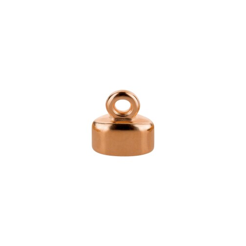 Zamak eindkap 8x5x4mm roségoud ID 5x2mm 24K roségoud verguld