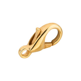 Lobster clasp Zinc 5x10mm gold 24K gold plated