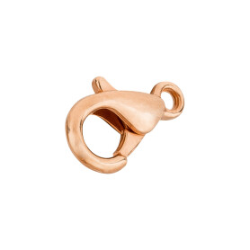 Cierre de mosquetón de Zinc 5x10mm en oro rosa chapado en oro rosa 24K