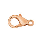 Cierre de mosquetón de Zinc 5x10mm en oro rosa chapado en oro rosa 24K