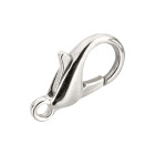 Lobster clasp Zinc 6x12mm antique silver 999° antique silver plated