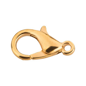 Lobster clasp Zinc 6x12mm gold 24K gold plated