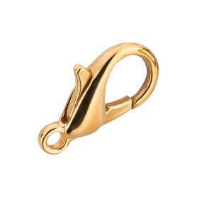 Lobster clasp Zinc 6x12mm gold 24K gold plated