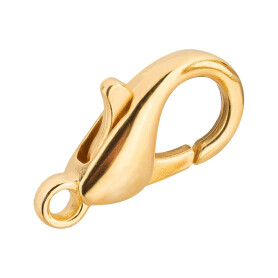 Lobster clasp Zinc 8x15mm gold 24K gold plated