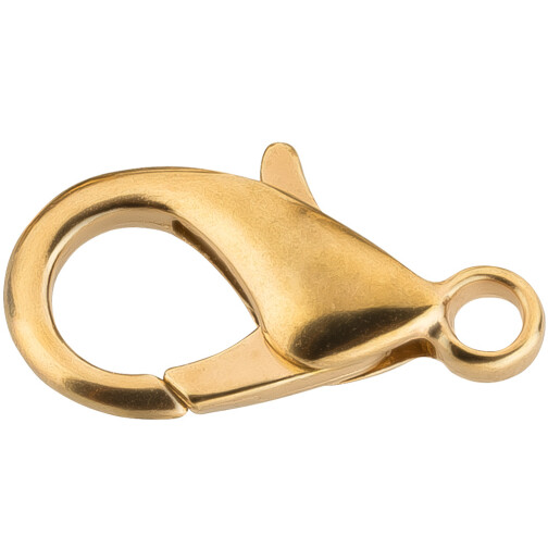 Nunn Design Lobster Clasps, Curve 19mm, 24K Gold Plated (2 Pieces