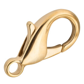 Lobster clasp Zinc 10x18mm gold 24K gold plated