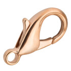 Lobster clasp Zinc 10x18mm rose gold 24K rose gold plated