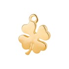 Colgante de Zamak Trébol de oro 14mm 24K chapado en oro