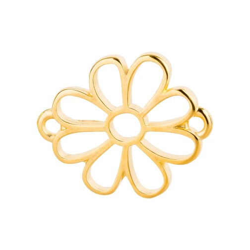 Pendente/Connettore in zama Margherite oro 19,3x15,9mm 24K chapado en oro