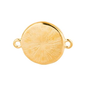 Conector de Zamak Redondo estructurado Estrella de mar de oro 21,6x16,4mm oro de 24K esmalte Champagne metálico
