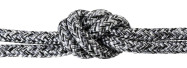 Corda nautica / cordoncino intrecciato Jet Black White #107  Ø10mm venduta al metro