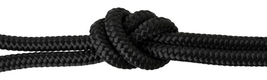Sail rope / braided cord Black #44 Ø8mm in desired length