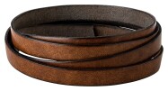 Flaches Lederband Braun Vintage (schwarzer Rand) 10x2mm