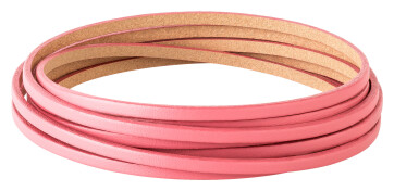 Flat leather strap Pink Candy 3x2mm