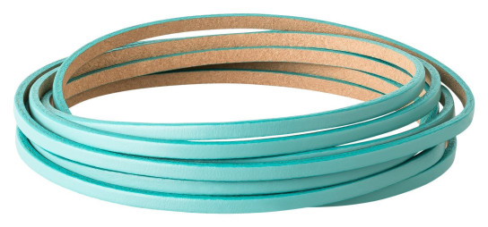 Flaches Lederband Schwarz 3x2mm