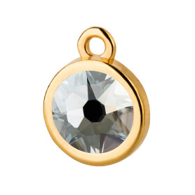 Pendant gold 10mm with Crystal stone in Crystal Blue...