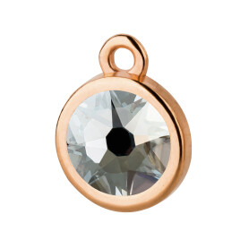 Pendant rose gold 10mm with Crystal stone in Crystal Blue...