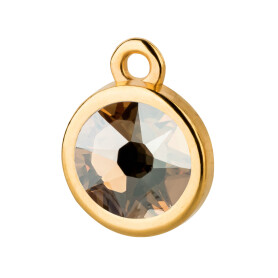 Pendant gold 10mm with Crystal stone in Crystal Golden...