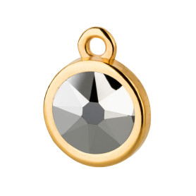Ciondolo oro 10mm con cristallo in Crystal Light Chrome...