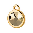 Zawieszka 10mm z kryształem Crystal Metallic Lt Gold 7mm złoty