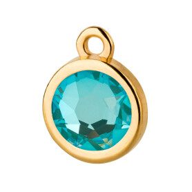 Pendant gold 10mm with Crystal stone in Crystal Laguna...